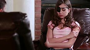 skinny teen pornstar gets her small tits bouncing in hardcore blowjob action