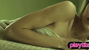 Skinny Italian Blonde MILF Rips Clothes, Strips, and Flaunts Perky Petite Tits