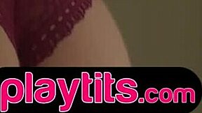 Skinny Italian Blonde MILF Rips Clothes, Strips, and Flaunts Perky Petite Tits