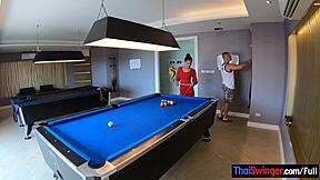 couple plays pool then fucks passionately homemade?