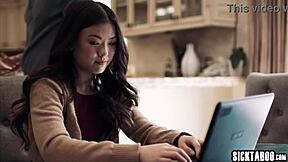 Jealous Asian Teen Lulu Chu Fucked Hard After Masturbation And Blowjob With Slimthick Vic