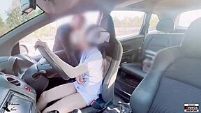 thai nurse bangs stranger doggystyle creampie in car