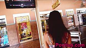 Watch this sexy teen strut her ass in pov