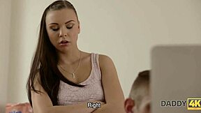 Young redhead teen falls for older man's charms in high def Czech fuck