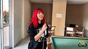 zne casting nana bataminha rides interracial cock in free goth scene?