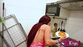 colombian milf vanessa lures teen with big cock snack then fucks lalo's monster cock