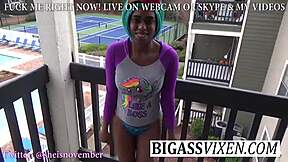 Stepdad Worships Ebony Teen's Big Ass Anal Fingering BDSM Tied Up Dirty Play