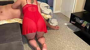 suckin stepson's huge dick while he sleeps 😈 big tits mommy action