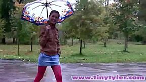 tiny teen tyler strips public fingers wet pussy to orgasm