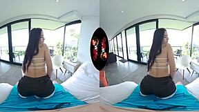 vrlatina's cute 18yo latina debuts in vr porn shoot