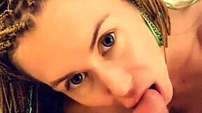 cute blonde wakes early for homemade pov deepthroat blowjob and cum gulp