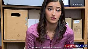 Rough Garage Strip And Fuck Punishes Petite Repeat Shoplifter Sluttythief!