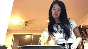 chinese teen alexandria teases gaping holes in sexy promos