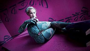 s-solo tattoo slut fists her gaping asshole with toys and plugs stretching wide