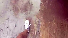 Stepmother's Massive Boobs Bounce On Outdoor Walk!