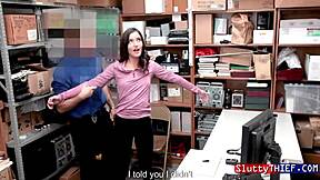 Rough Garage Strip And Fuck Punishes Petite Repeat Shoplifter Sluttythief!