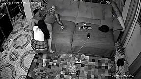 brazilian nerd trans couple caught fucking on beach security cam