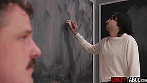 WOW! PETITE BLONDE HALEY SPADES Takes CLASSROOM Gangbang From MONSTER COCKS!