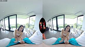 vrlatina's cute 18yo latina debuts in vr porn shoot