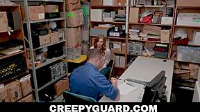 Skylar's big ass drops to knees for officer's cock