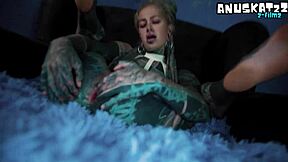 goth tattooed girl fists anal with metal toys gape prolapse orgasm