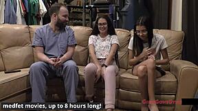 Sisters Endure First Gyno Exam Spreading Shaved Pussies