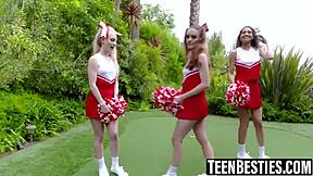 Cheerleader Besties Deepthroat Monster Cock Pov Before Foursome Doggystyle