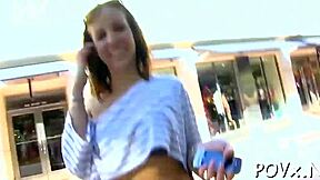 horny petite teen slut bends over sucking cock doggystyle craving every drop of jizz