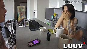 Kareflore And Abbadon Chat Casually In Kitchen For Reality Show