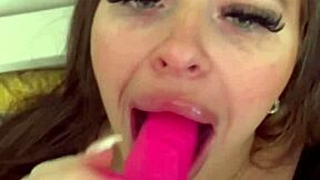 Slutty British Brunette Coed Masturbates to Squirting Orgasm on Webcam