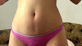 Skinny Cutie Fingers Shaved Pussy Then Dildo Fucks