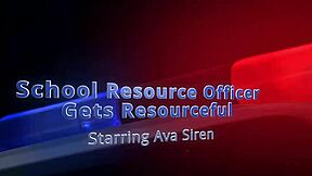 School Officer Ava Siren Fingers Pussy In Miniskirt