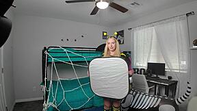 Seductive Thick Blonde Kallie Taylor Halloween Fuck Behind Scenes