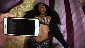 Goth ebony babe Anastasia breaks in and gets fucked senseless by Aiden Valentine