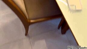 brazilian maid's juicy pussy gets pounded hard while cleaning