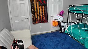 Seductive Thick Blonde Kallie Taylor Halloween Fuck Behind Scenes