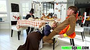 stepfamily thanksgiving turns into taboo group fuckfest