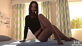 horny milf redhead massages teen babe kissing big tits closeup 💋🔥