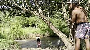 Albina barebacks stranger in woods after his stroke session