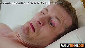 angry stepbro fucks stepsis and stepmom in wild threesome