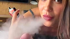 Big fat dick shocks blonde deepthroat after smoky toy play!