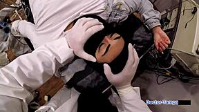 dr tampa interrogates jasmine rose's shaved pussy with toys backstage