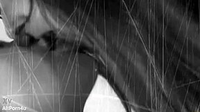 the witch bends over for her brunette lover's tongue and toys