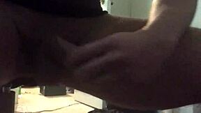 Teen strokes monster cock to huge cumshot blast