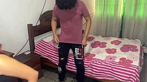 Padrastro rams hot 18yo hijastra doggystyle in hotel bed