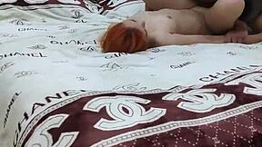 redhead teen in stockings feels every thrust from her stepbrother's cock