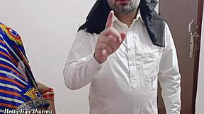 muslim stepdad bends over hindu stepdaughter while stepson watches their taboo threesome.