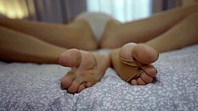 sexy blonde milf's nylon feet beg for your hot cum fetish