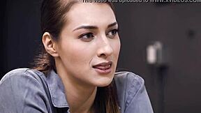 Hot Brunette with Long Legs Rides Boss Cock in Intense Office Fuck Session