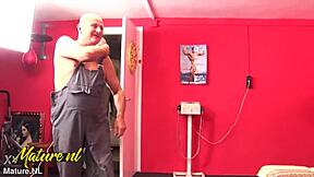 chubby blonde teen gangbanged rough by dirty workers who piss on her